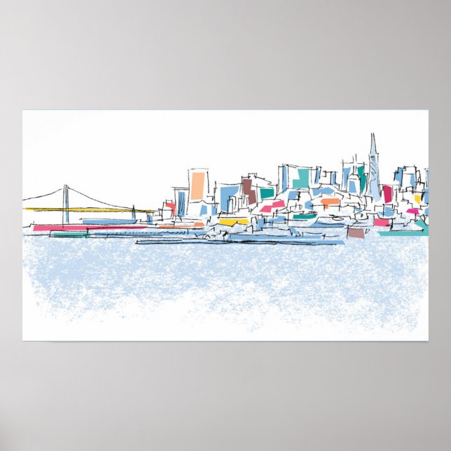 Panoramic San Franciso, CA Poster (Front)