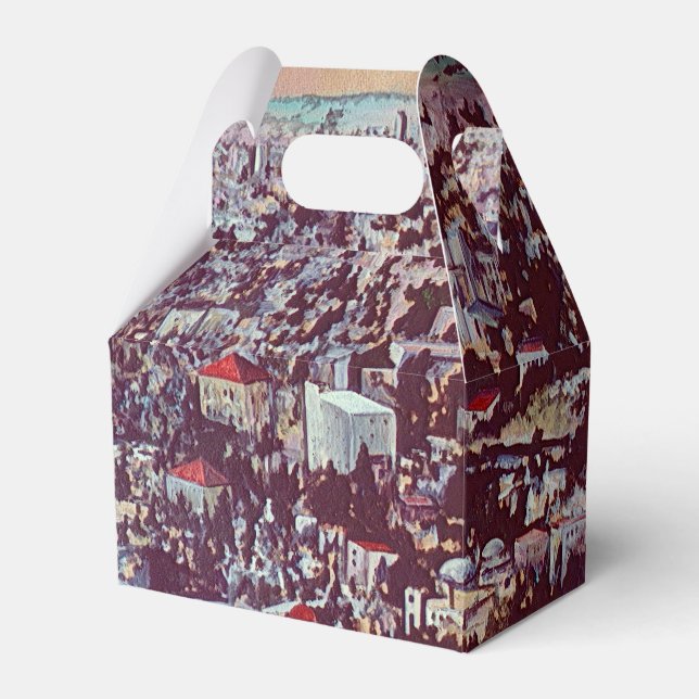 Panoramic Splendour  of Jerusalem Favour Box (Front Side)