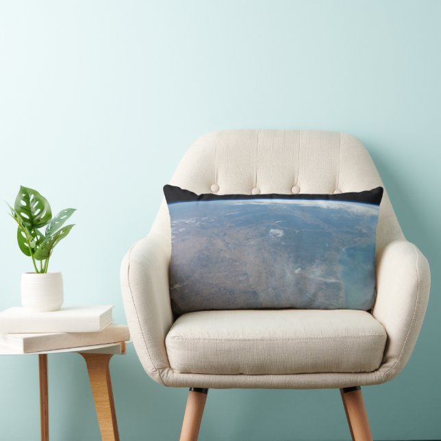Panoramic Texas And The Gulf Of Mexico Lumbar Cushion (Chair)