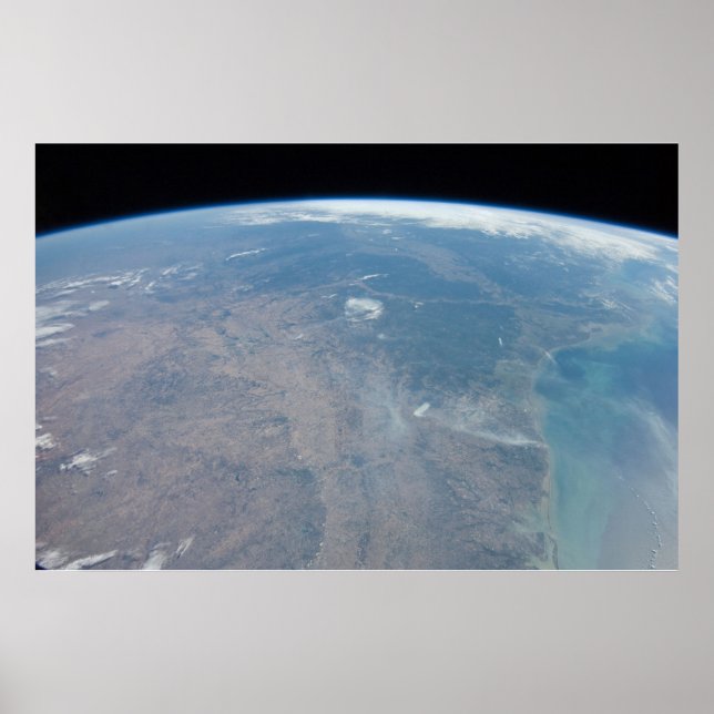 Panoramic Texas And The Gulf Of Mexico Poster (Front)