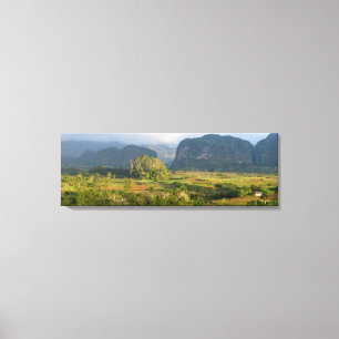 Panoramic valley landscape, Cuba Canvas Print