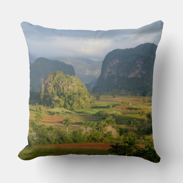 Panoramic valley landscape, Cuba Cushion (Front)