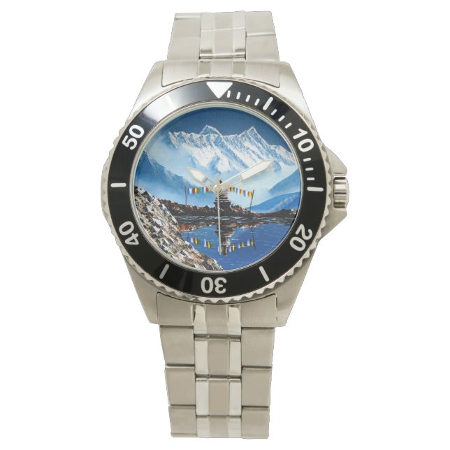 Panoramic View Of Annapurna Mountain Nepal Watch (Front)