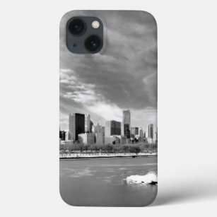 Panoramic view of Chicago skyline in winter iPhone 13 Case