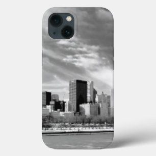 Panoramic view of Chicago skyline in winter iPhone Case