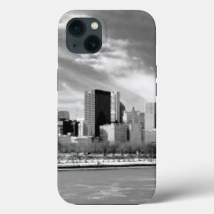 Panoramic view of Chicago skyline in winter iPhone 13 Case