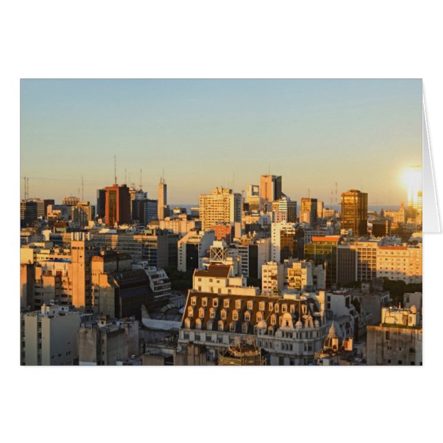 Panoramic View Of Cityscape At Dusk (Front Horizontal)