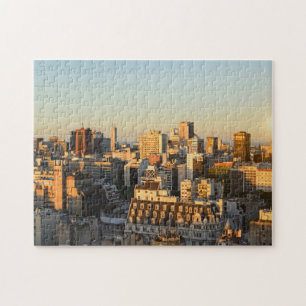 Panoramic View Of Cityscape At Dusk Jigsaw Puzzle