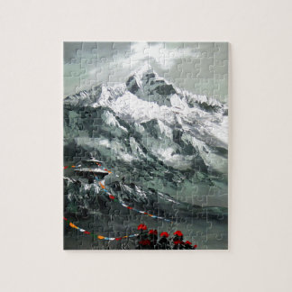 Panoramic View Of Everest Base Camp Jigsaw Puzzle