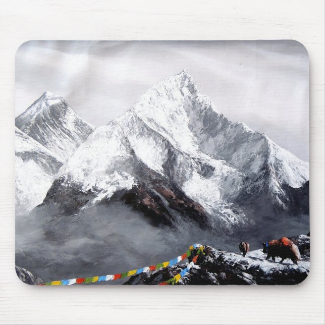 Panoramic View Of Everest Mountain Mouse Pad (Front)