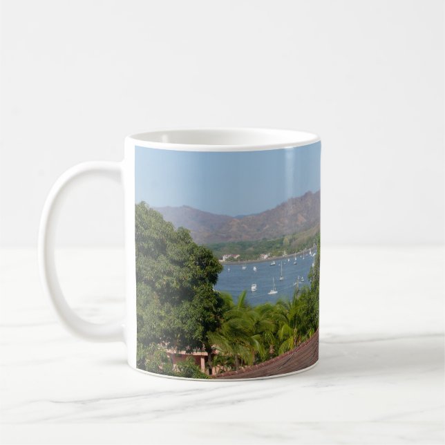 Panoramic View of Flamingo Beach, Costa Rica Coffee Mug (Left)