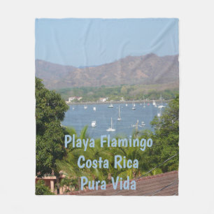 Panoramic View of Flamingo Beach, Costa Rica Fleece Blanket