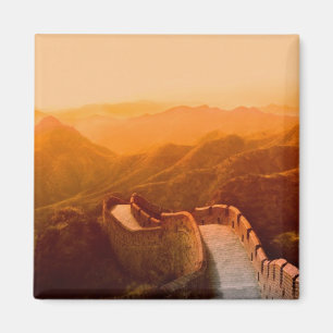 Panoramic view of Great Wall, China Magnet