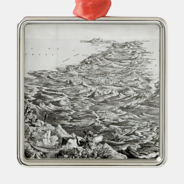 Panoramic view of India Metal Ornament (Front)