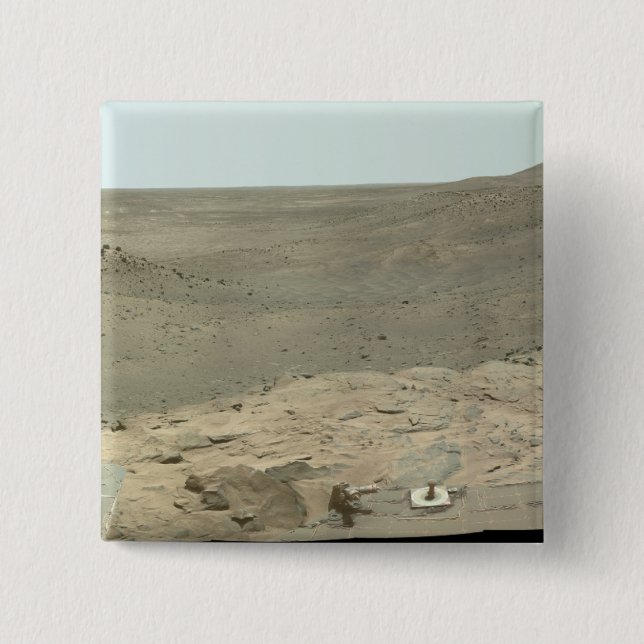 Panoramic view of Mars 2 15 Cm Square Badge (Front)