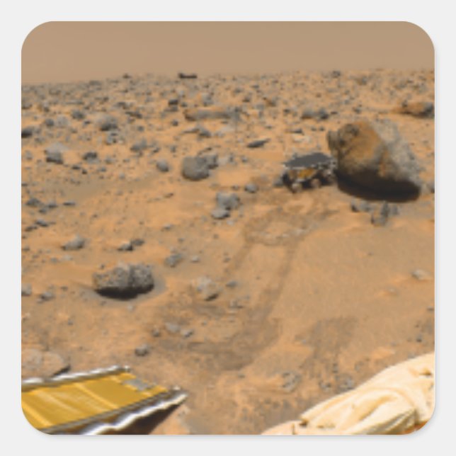 Panoramic view of Mars 5 Square Sticker (Front)