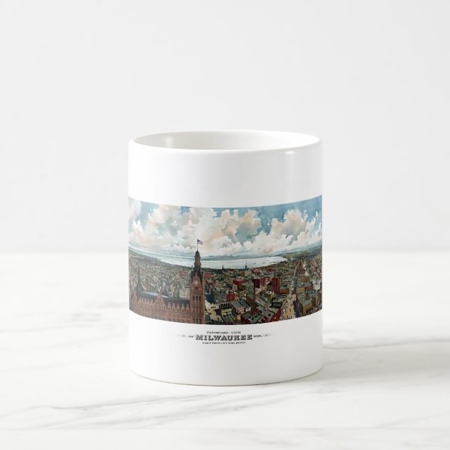 Panoramic View Of Milwaukee Wisconsin Coffee Mug (Center)