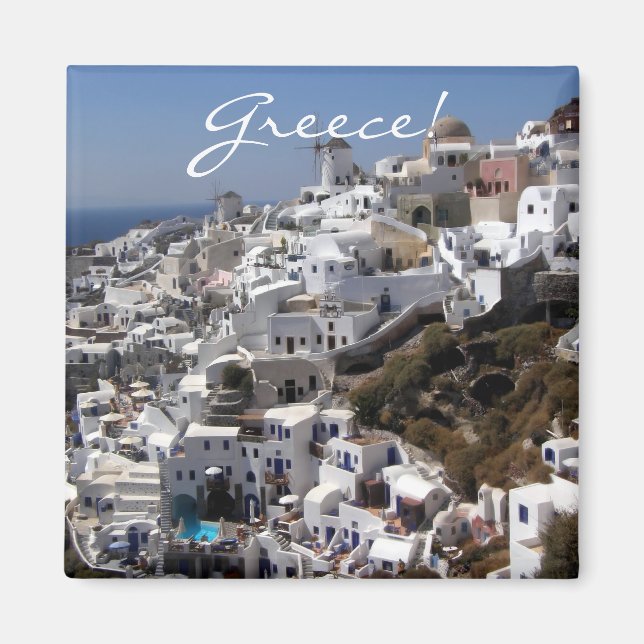Panoramic view of Oia, Greece Magnet (Front)