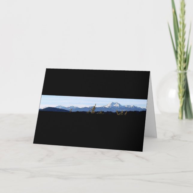 Panoramic View of Olympic Mountains, Washington Card (Front)