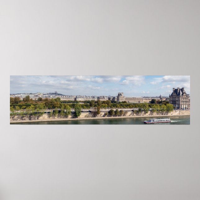 Panoramic view of Paris from Musee d'Orsay rooftop Poster (Front)