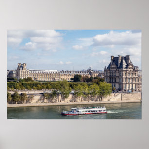Panoramic view of Paris from Musee d'Orsay rooftop Poster