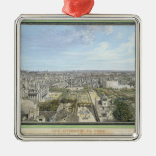 Panoramic View of Paris Towards the North, 1786 Metal Tree Decoration