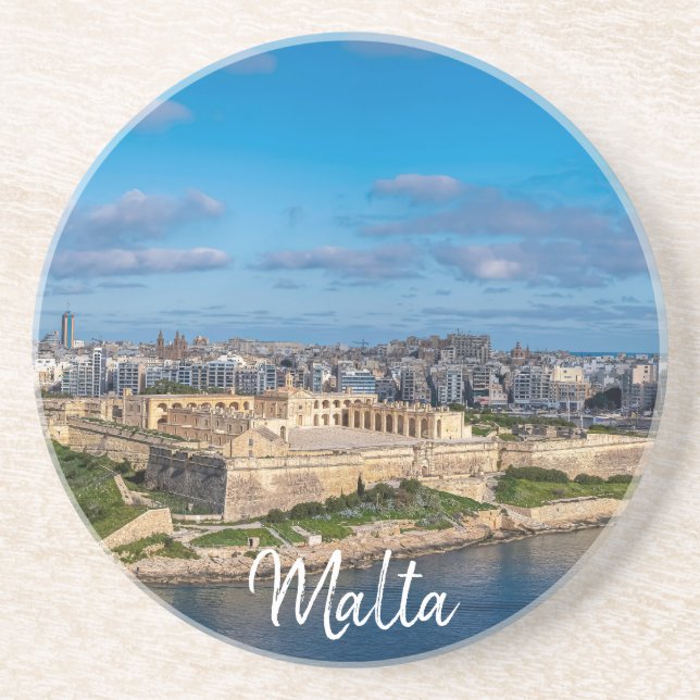 Panoramic view of Sliema in Malta Coaster (Front)