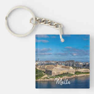 Panoramic view of Sliema in Malta Key Ring