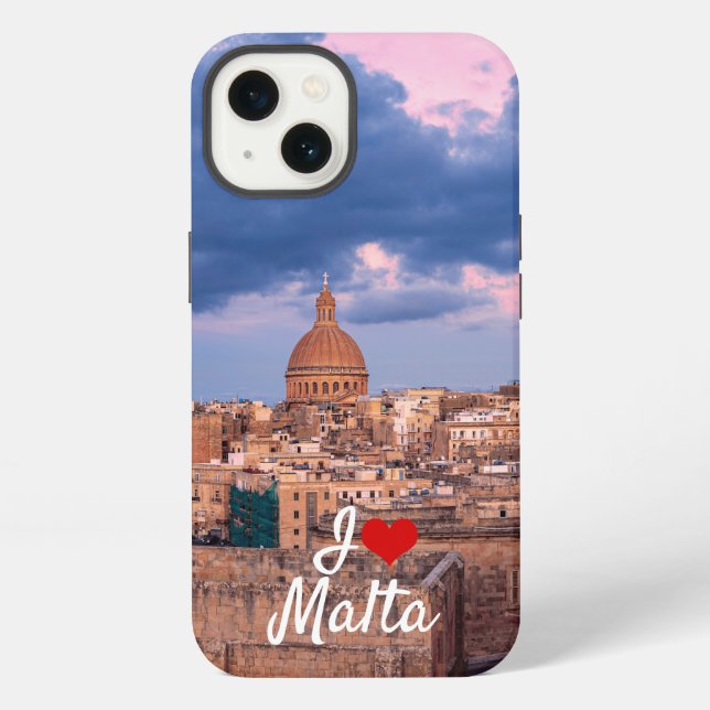 Panoramic view of sunset over Valletta iPhone Case (Back)
