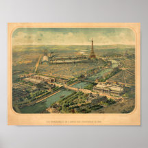 Panoramic view of the 1900  Exhibition Paris Franc