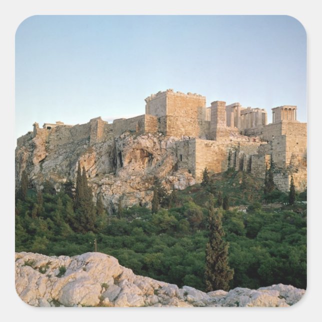 Panoramic view of the Acropolis Square Sticker (Front)