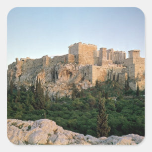 Panoramic view of the Acropolis Square Sticker