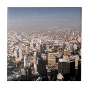 Panoramic view of the city ceramic tile