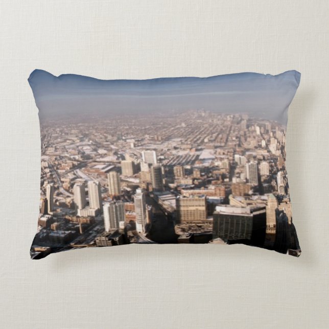 Panoramic view of the city decorative cushion (Front)