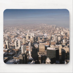 Panoramic view of the city mouse pad