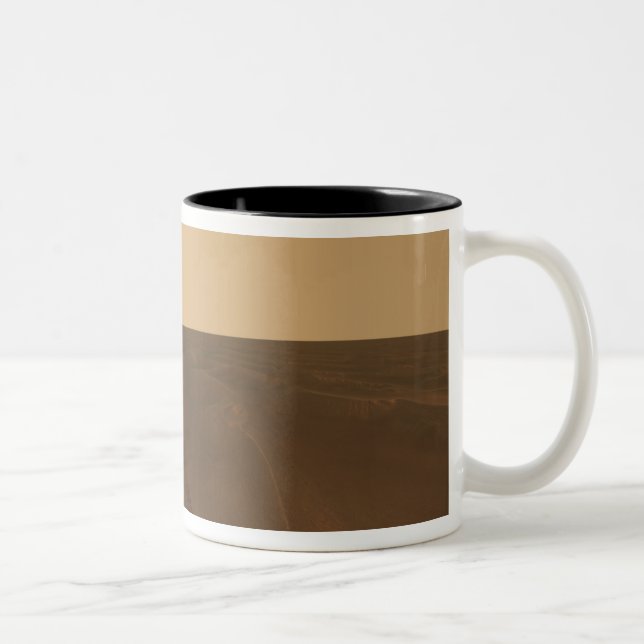 Panoramic view of the plains of Meridiani Two-Tone Coffee Mug (Right)