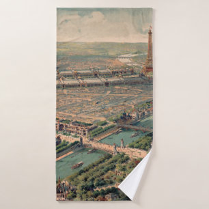 Panoramic view of the Universal Exposition in Pari Bath Towel