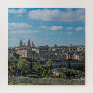 Panoramic view of Valletta old town in Malta Jigsaw Puzzle