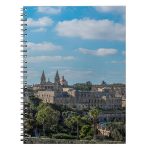 Panoramic view of Valletta old town in Malta Notebook
