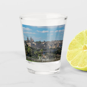 Panoramic view of Valletta old town in Malta Shot Glass