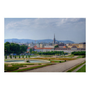 Panoramic View Over Vienna Austria From Belvedere Poster