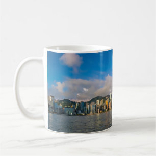 Panoramic View Victoria Harbour Hong Kong Skyline Coffee Mug