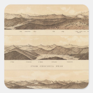 Panoramic Views of Mount Carrigain Square Sticker