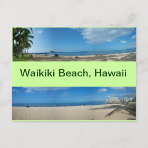 Panoramic Views of Waikiki Beach Hawaii Postcard