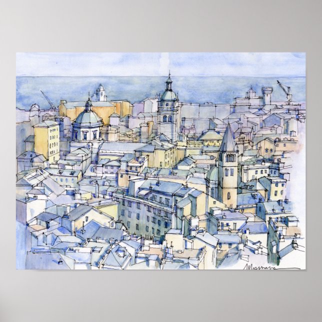 Panoramica di Genova Poster (Front)