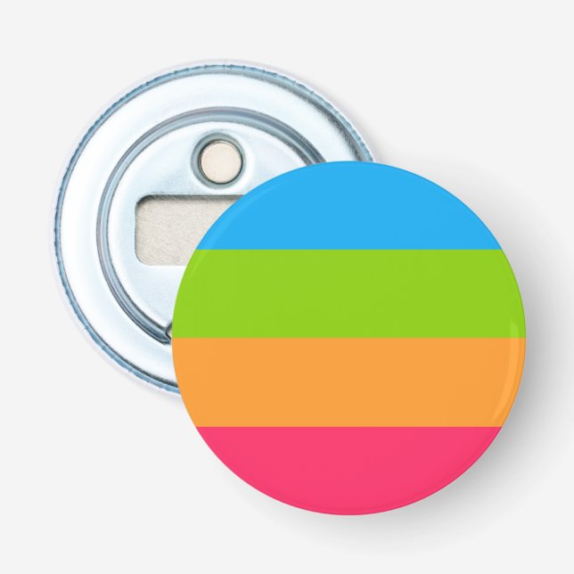 Panoromantic Pride Flag Bottle Opener (Front)