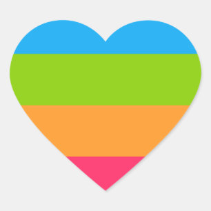 Panoromantic Pride Flag Heart Sticker