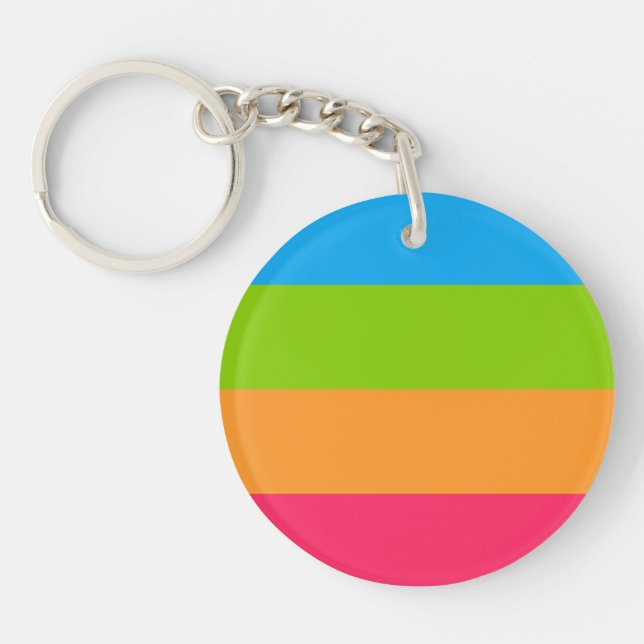 Panoromantic Pride Flag Key Ring (Front)