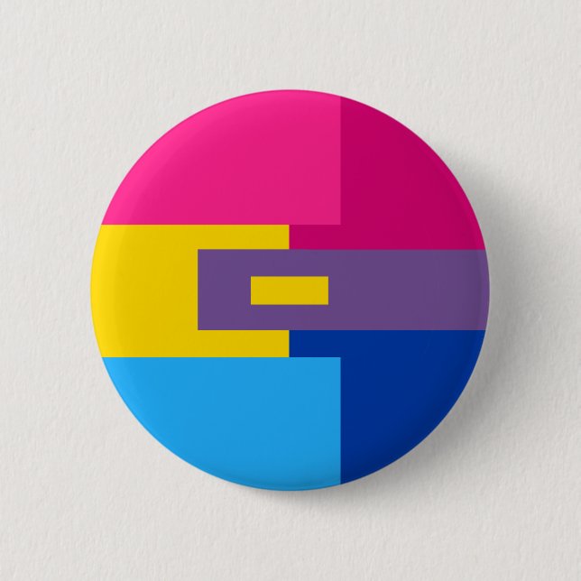 Panromantic Bisexual Pin (Front)