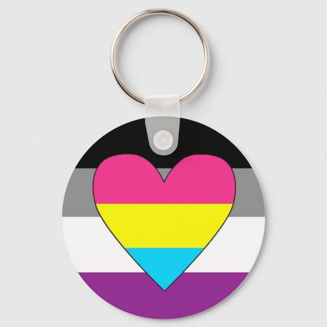Panromantic Pride Flag Keychain (Front)